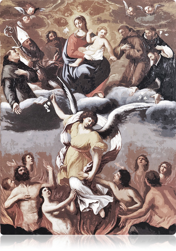 Obraz „Anioł wyzwala dusze z czyśćca” Ludovico Carracci