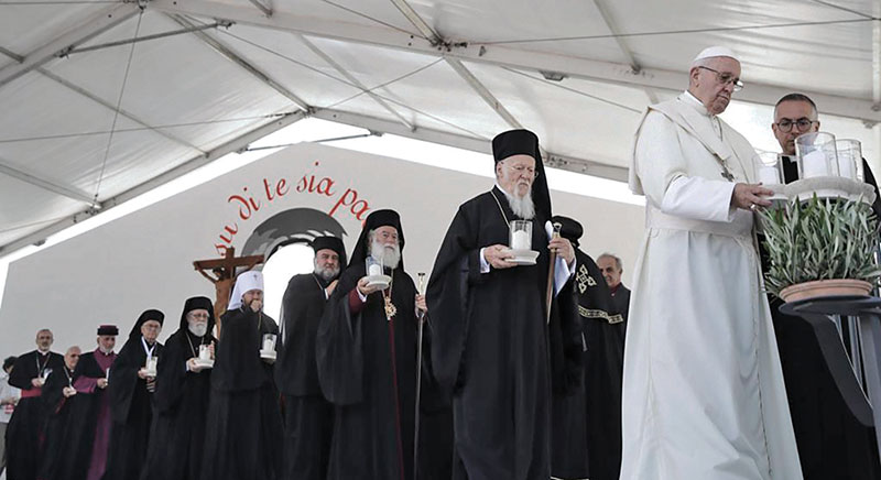 Папа Францішак з патрыярхамі і лідэрамі хрысціянскіх Цэркваў на Блізкім Усходзе