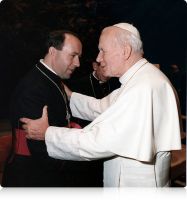 Сустрэча Папы з кс. біскупам Аляксандрам. 1991 год