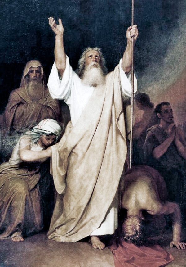 Modlitwa Mojżesza po przekroczeniu przez Izraelitów 
Morza Czerwonego, Kramskoj, 1861 r.