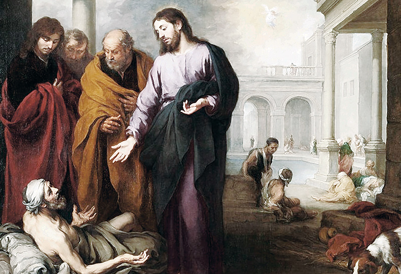 Chrystus uzdrawia paralityka przy Sadzawce Betesda, Bartolomé Esteban Murillo
