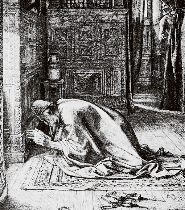 Modlitwa Daniela, Edward Poynter, 1865 r.  