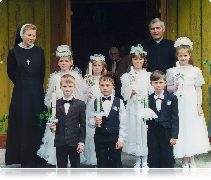Першая св. Камунія ў Казловічах, 26 мая 1996 г.